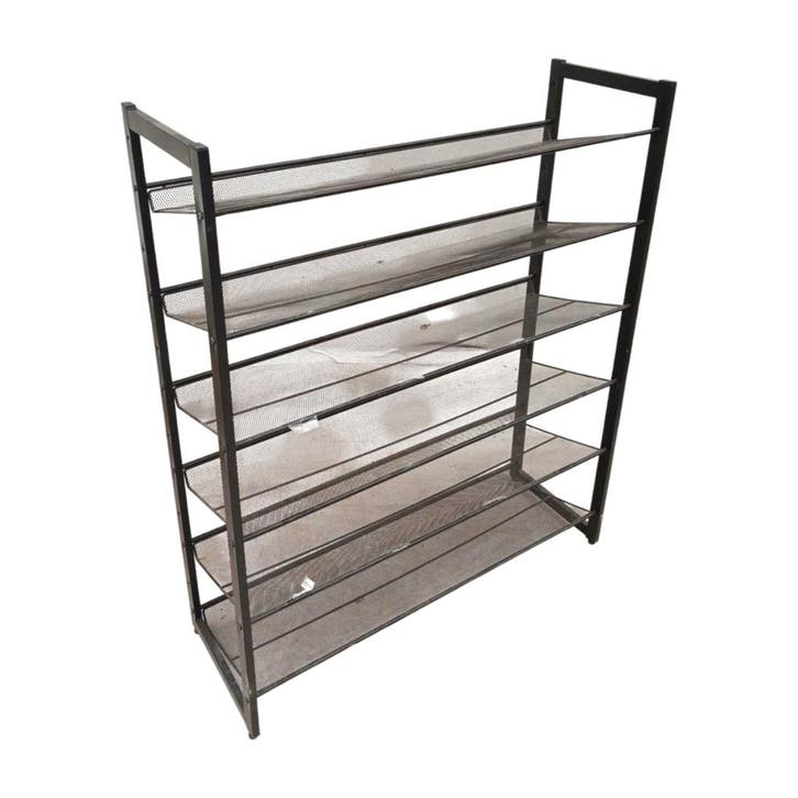 Schoenenrek 5-laags, zwart, 92x31x112 cm, gebruikt, Zakelijke goederen, Kantoor en Winkelinrichting | Kantoorartikelen, Gebruikt