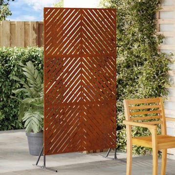 vidaXL Privacyscherm 100 x 50 x 180 cm weervast staal, Verzenden, Nieuw, IJzer