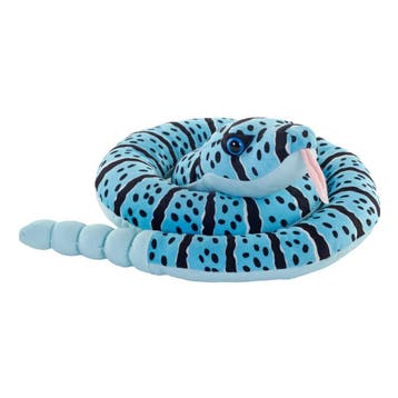 Pluche ratelslang knuffel - 91 cm - blauw - reptiel, Verzenden, Nieuw