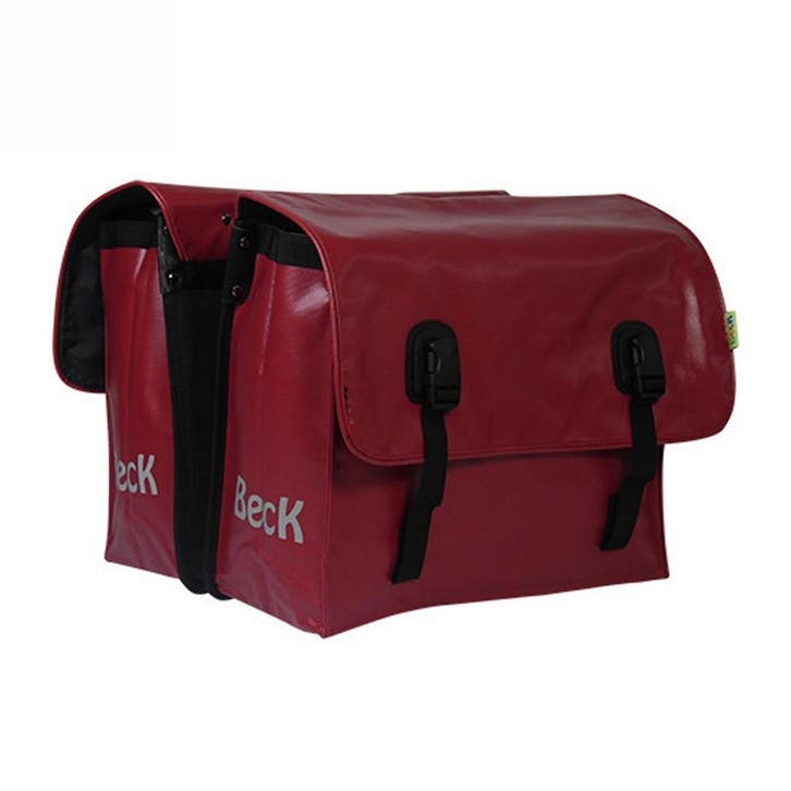 Beck Dubbele Fietstas Classic Robijn Rood, Fietsen en Brommers, Fietsaccessoires | Fietstassen, Nieuw, Verzenden