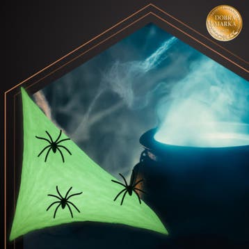 Ruhhy Glow in the dark spinnenweb met nepspinnen Hallowee..., Ophalen of Verzenden, Nieuw
