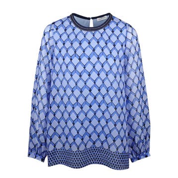 Louis and Mia • blauwe blouse met ruiten • 36, Louis and Mia, Nieuw, Maat 36 (S), Verzenden