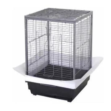 Metalen Vogelkooi 60 cm met Lade en Zitstok, Verzenden, Nieuw