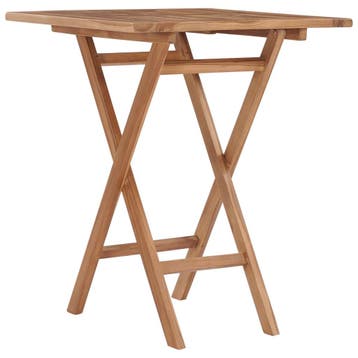 vidaXL Tuintafel inklapbaar 60x60x75 cm massief teakhout, Verzenden, Nieuw, Hout