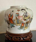 Antiek Chinees gemberglas – Famille Rose – 19e