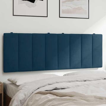 vidaXL Hoofdbordkussen Hanko 120 cm fluweel blauw, Verzenden, Nieuw, Blauw, Stof