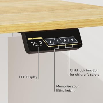 Zit sta bureau - Elektrisch - Verstelbaar - 160x75 cm - Wit, Verzenden, Zo goed als nieuw