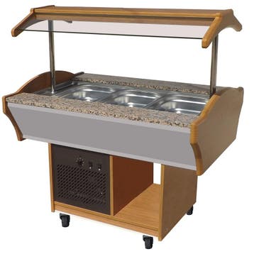 Combisteel Gekoeld Buffet GN 3x 1/1 | Statisch | 230v | Led, Ophalen of Verzenden, Nieuw