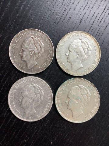 Nederland. Wilhelmina. 2 1/2 Gulden 1929-1932 (Zonder, Postzegels en Munten, Munten | Nederland