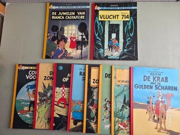 Kuifje in de range 8 t/m 21 - 10 Album - Eerste druk/herdruk, Boeken, Stripboeken, Nieuw