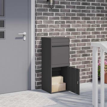 vidaXL Pakket inwerp box met opslag Zwart 41 x 38 x 103 cm, Verzenden, Nieuw