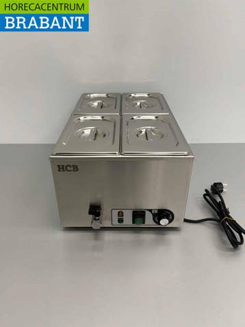 HCB RVS Bain marie 4 x 1/4 GN 230V Horeca, Ophalen of Verzenden, Nieuw in verpakking