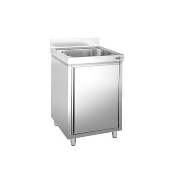 GGM Gastro | Spoelkast PREMIUM - RVS - 600x700mm - met 1 |, Verzenden, Nieuw in verpakking, RVS Meubilair