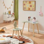 Kindertafelset Lallega met stoel mintgroen en naturel [en.ca, Kinderen en Baby's, Kinderkamer | Tafels en Stoelen, Verzenden, Nieuw