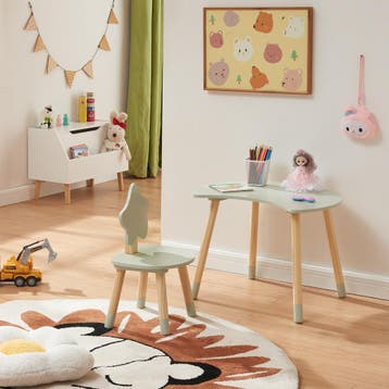 Kindertafelset Lallega met stoel mintgroen en naturel [en.ca, Kinderen en Baby's, Kinderkamer | Tafels en Stoelen, Verzenden, Nieuw