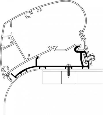 Thule Hymer Adapter 2013 350, Nieuw