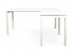 N-poot hoekbureau, 160x160cm, wit, Overige plaatsen, Ophalen of Verzenden, Gebruikt, Bureau