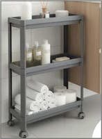 Badkamer of keuken trolley 73 x 54 x 18 cm kunststof grijs, Verzenden, Nieuw