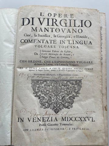Publius Virgilius Maro; comm. G. Fabrini, C. Malatesta, F.