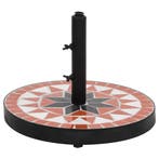 vidaXL Parasolvoet rond 12 kg terracotta wit, Verzenden, Nieuw, Parasolvoet