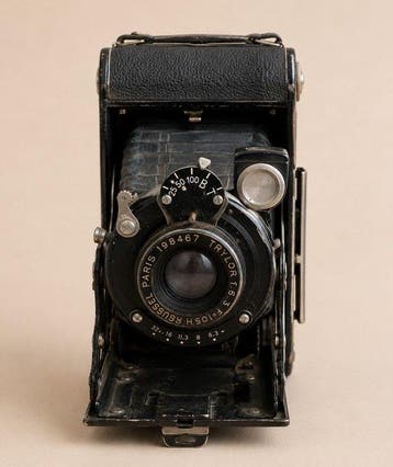 Vintage French, Roussel Folding Bed Medium Format Camera -, Nieuw