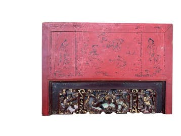 Paneel - houtlak-goud - China - Qing Dynastie (1644-1911) -