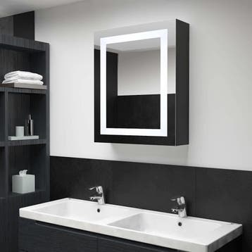 vidaXL Badkamerkast met spiegel en LED 50x13x70 cm, Verzenden, Nieuw