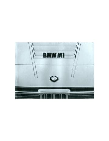 1978 BMW M1 BROCHURE NEDERLANDS, Nieuw, BMW, Author