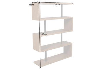 Design plank SNAKE 165cm eikenlook boekenkast met vijf, Ophalen of Verzenden, Nieuw