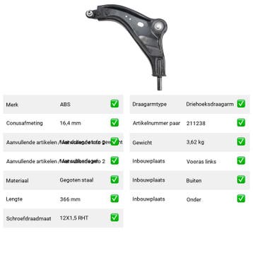 Draagarm MINI MINI Roadster Cooper S (R59) Van 2011-11 tot 2, Verzenden, Nieuw, Mini