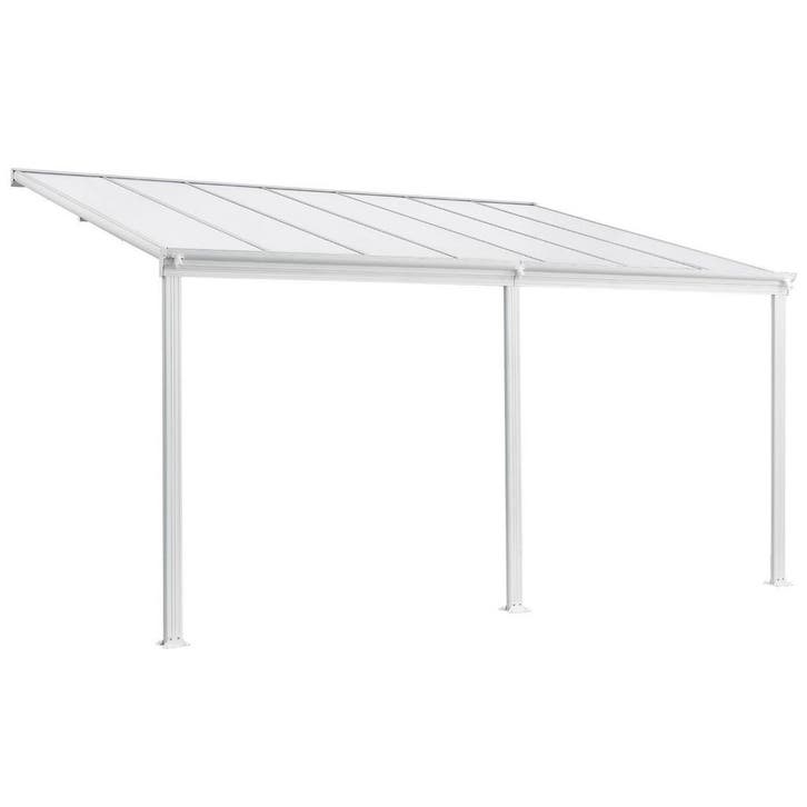 Terrasdak / Overkapping - Borneo - 4 x 3 m - Wit, Tuin en Terras, Overkappingen, Nieuw, Verzenden