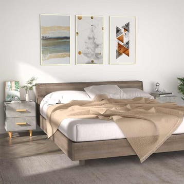 vidaXL Nachtkastjes 2 st 40x35x47,5 cm betongrijs, Minder dan 45 cm, Verzenden, Nieuw, Minder dan 55 cm