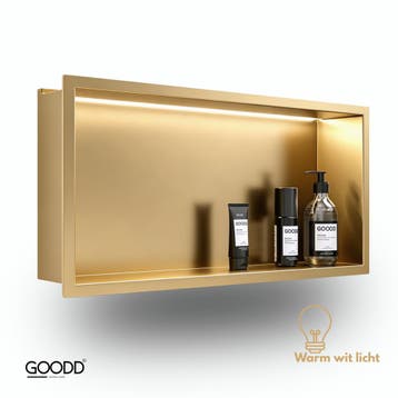 Inbouwnissen - Nis - LED 30x60 - Siniwall - Goud - Rvs, Ophalen of Verzenden, Nieuw, Rvs