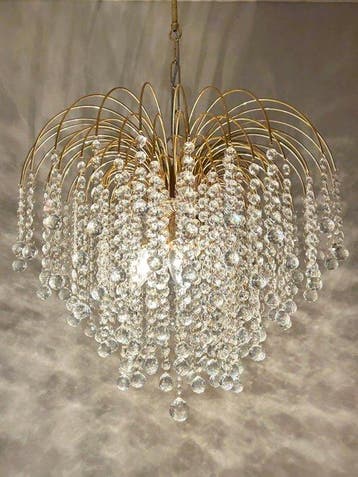 Swarovski - Kroonluchter - Kristal, Bladgoud