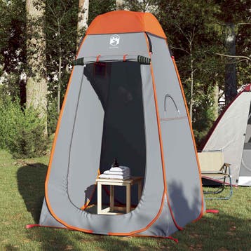 vidaXL Privacytent pop-up waterdich grijs en oranje, Caravans en Kamperen, Verzenden, Nieuw, Tot en met 2