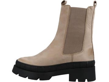 PS Poelman NORA - Dames Chelsea Boots - Suède leer - Beige, Verzenden, Nieuw