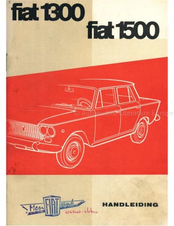 1963 FIAT 1300 | 1500 SEDAN | FAMILIALE INSTRUCTIEBOEKJE