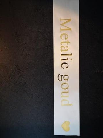 Bedrukt lint Lila met Gouden opdruk 70 mm 80 cm, Ophalen of Verzenden, Nieuw