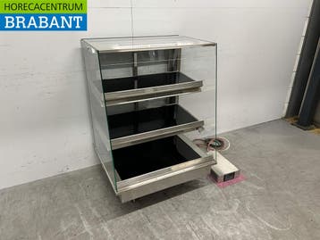 Ubert RVS Warmtevitrine Warmhoudvitrine 80 cm 230V Horeca, Ophalen of Verzenden, Nieuw zonder verpakking