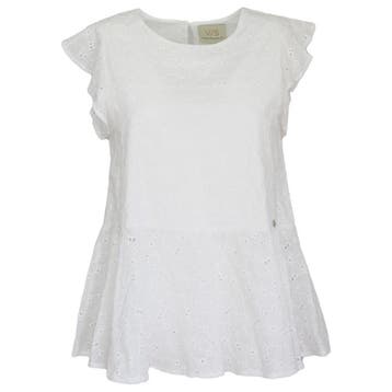 Verysimple • witte kanten top • 36 (IT42), Kleding | Dames, Tops, Verzenden, Nieuw, Maat 36 (S), Wit