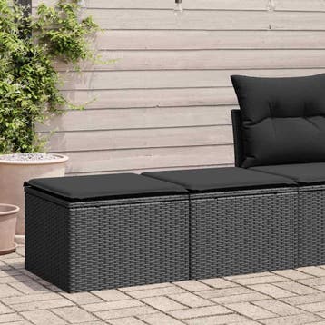 vidaXL 2-delige Loungeset met kussens poly rattan acacia, Verzenden, Nieuw, Loungeset