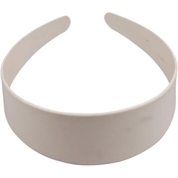 Plastic haarband, B: 40 mm, wit, 1 stuk, Hobby en Vrije tijd, Nieuw