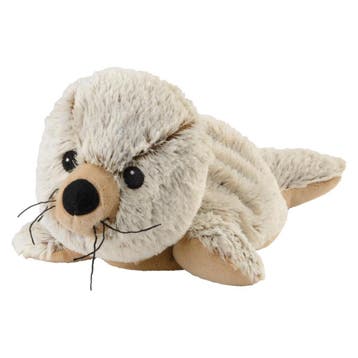 Warmies zeehond knuffel - beige - 31 cm - magnetronknuffel, Verzenden, Nieuw