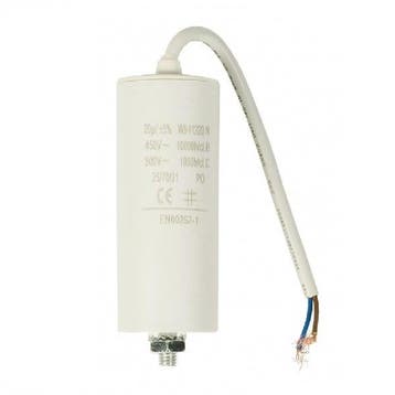 Condensator - Aanloop - 20.0 F (Max. 450V, Met kabel), Verzenden, Nieuw