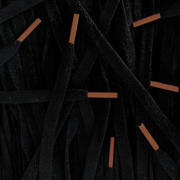 Custom veters - Zwart Oranje • 120  cm x 8 mm, Ophalen of Verzenden, Nieuw
