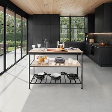 Keukenrek Akeley - Industrieel licht hout, eiken Sonoma, Verzenden, Nieuw