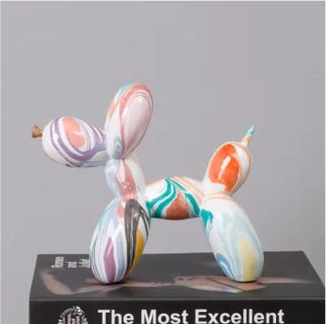 Scandinavische Ballon Hond Sculptuur | Keramisch Decoratiebe, Verzenden, Nieuw