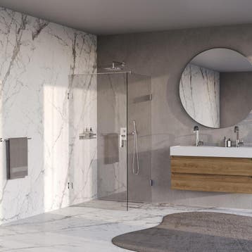 Brauer Void - Douchecabine met Draaideur - Helder Glas -, Ophalen of Verzenden, Nieuw, Rvs
