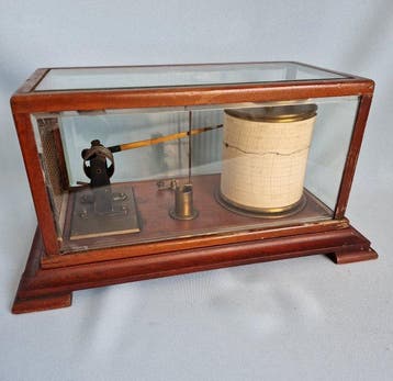 Thermograaf - Ross London - Koper, Hout, Glas - 1900-1910,