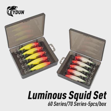 LEYDUN Luminous Vis Lokaas Set - 5 Stuks Houten Garnalen Kun, Dieren en Toebehoren, Verzenden, Nieuw